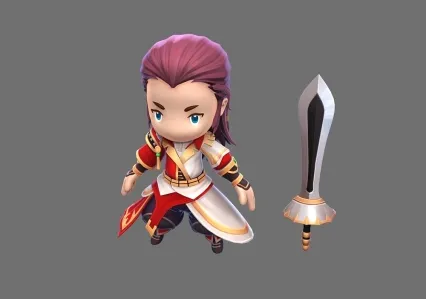 Q版剑客 3D模型