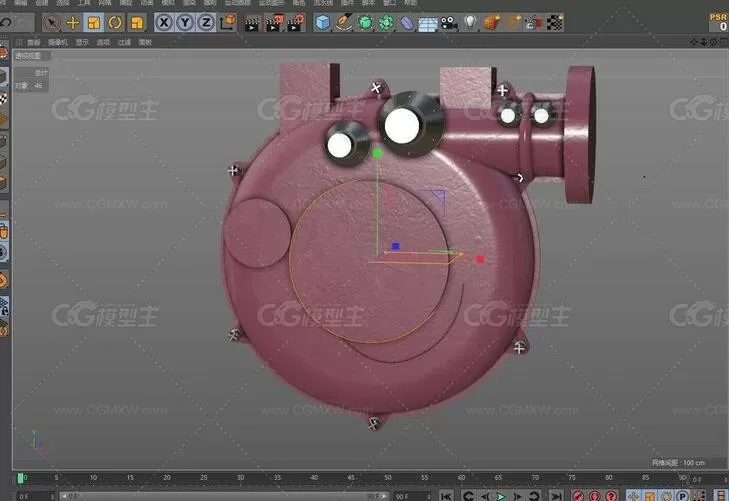 【啥是佩奇】佩奇鼓风机C4D建模教程来了-4