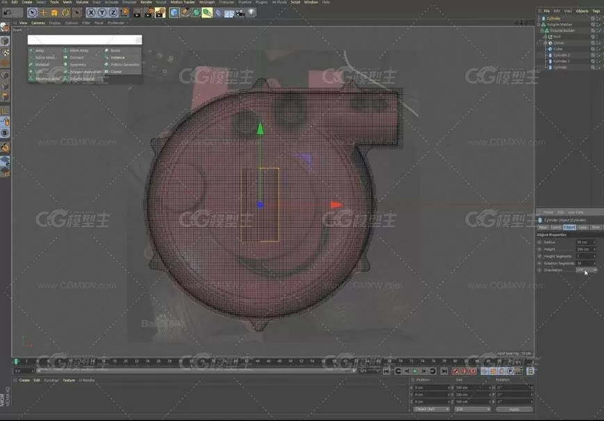 【啥是佩奇】佩奇鼓风机C4D建模教程来了-9