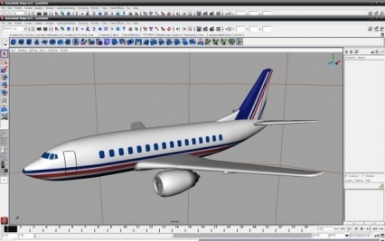 民航飞机带天空渲染效果的 CG模型