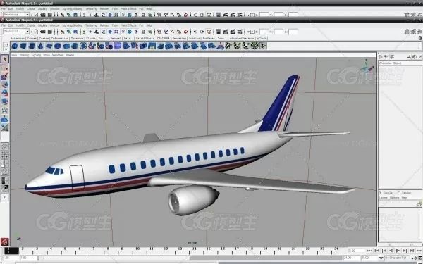 民航飞机带天空渲染效果的 CG模型-1