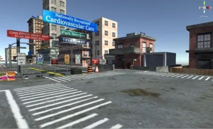 现代游戏场景建筑模型