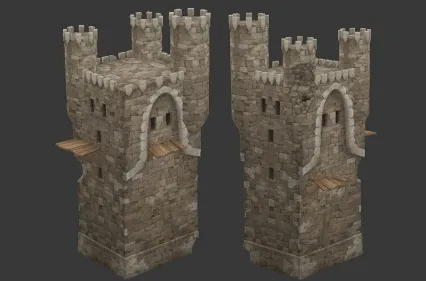 城堡哨塔3D模型