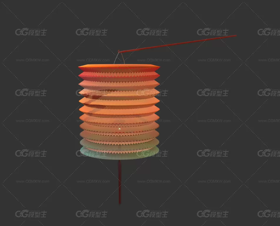 小时候的纸灯笼3D模型-1