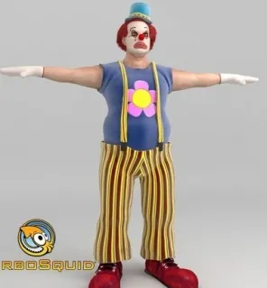 小丑C4D模型 Bobby The Clown