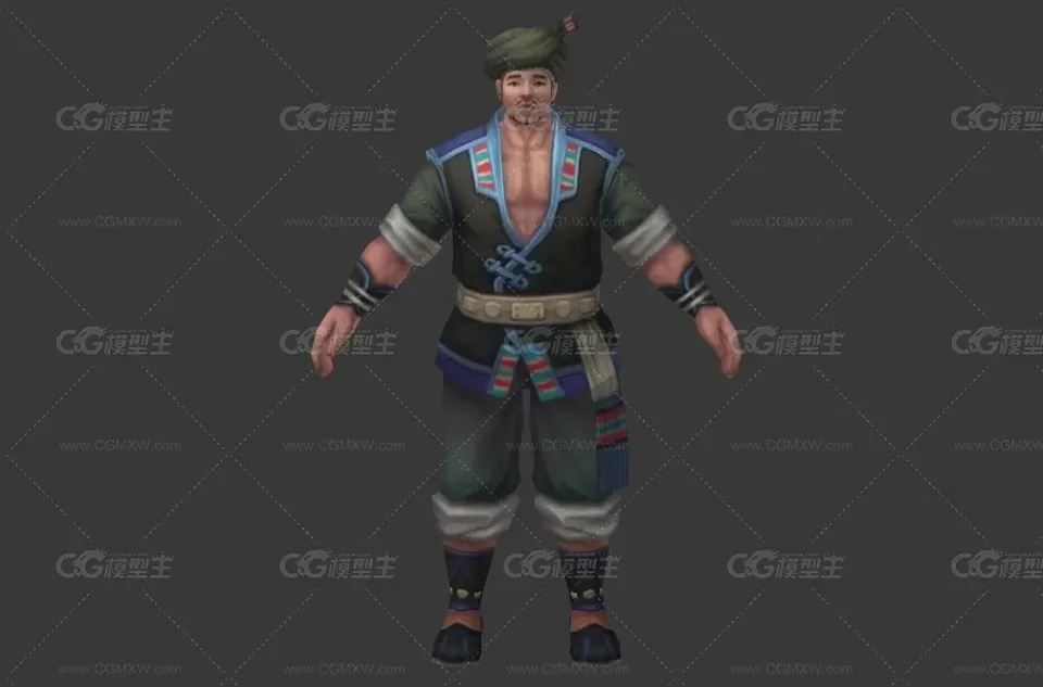 苗族男人 3D模型-1