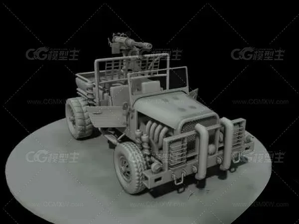 悍马车 3D模型免费下载-1