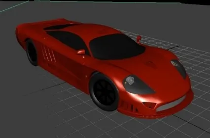 红色跑车 3D模型免费下载