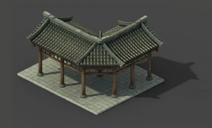 医馆（走廊） 3d模型