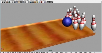 简单保龄球动画效果 CG模型