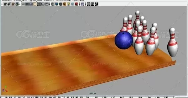 简单保龄球动画效果 CG模型-1