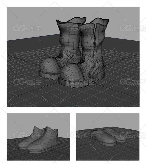 皮靴 CG模型-1