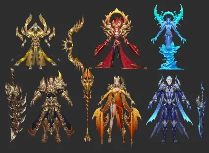 一套不错的模型 有BOSS 人物 翅膀 武器