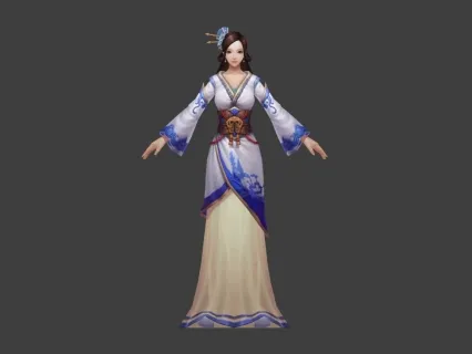 古装美女 3D模型