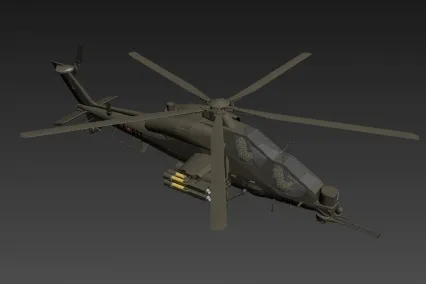 导弹直升机 3D模型免费下载