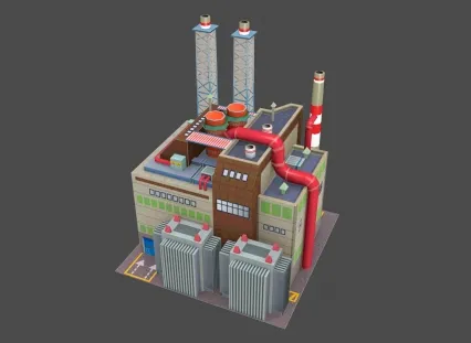 工厂 3d模型