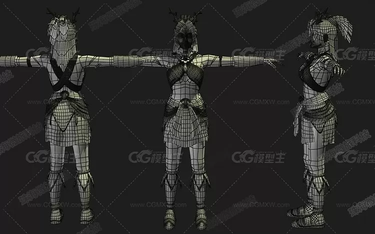 3dmax2011写实 小龙女 三套服装-3