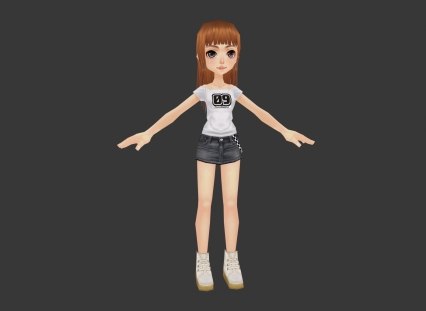 女孩 3d模型