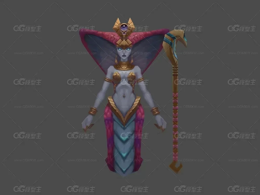 Q版蛇姬 3D模型-1