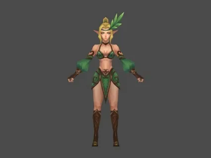 Q版精灵女 3D模型