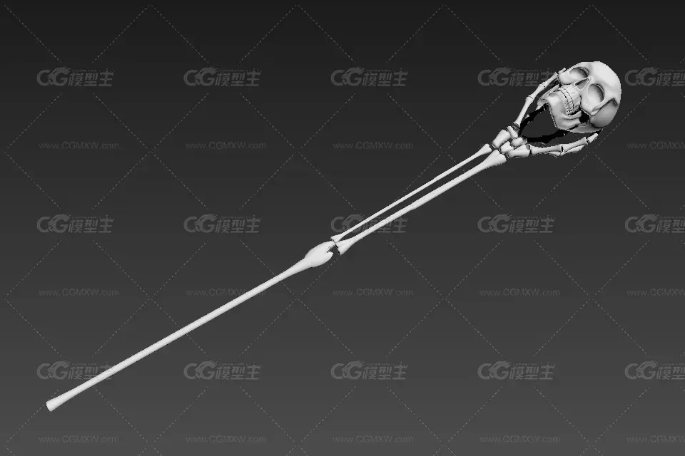 骷髅杖 cg模型-1