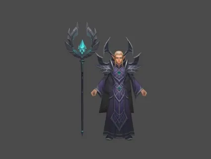 Q版 男精灵 法师 3D模型