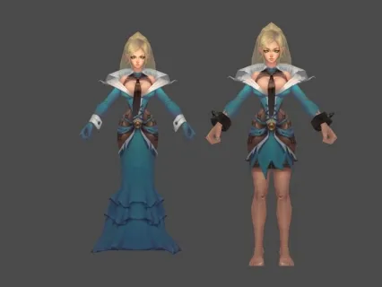 Q版漂亮美女 小姐姐 3D模型