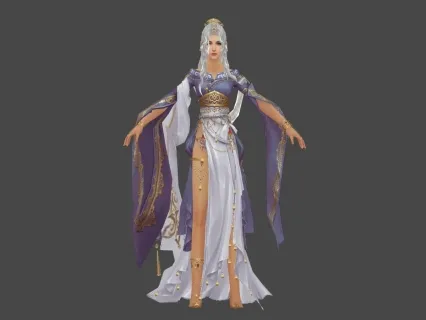 武侠 美女 3D模型