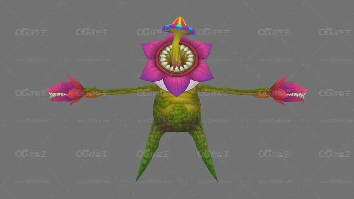 日韩风 食人花 妖怪 3D模型-1