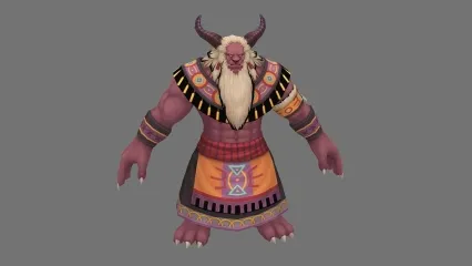 日韩风 红牛怪物 牛头人 3D模型