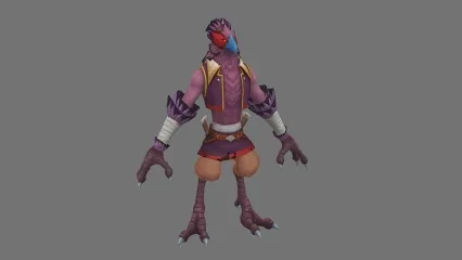 日韩风 鸟头人 3D模型