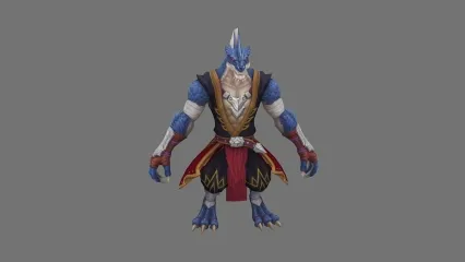 日韩风 蛇人 武士 3D模型