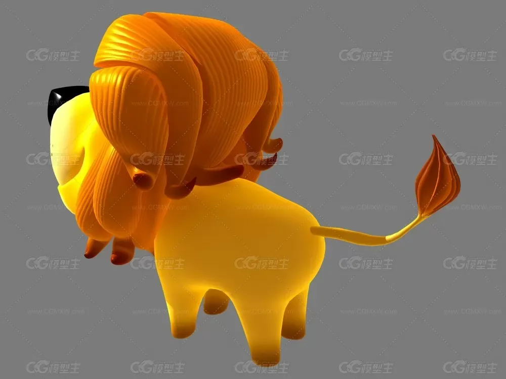 狮子  3d模型-2