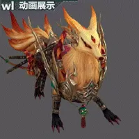 3dmax2011次世代中模狐狸 九尾狐 坐骑带骨骼绑定攻击动作
