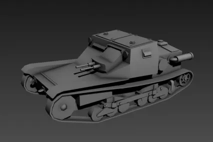 白模坦克三百 CG模型免费下载