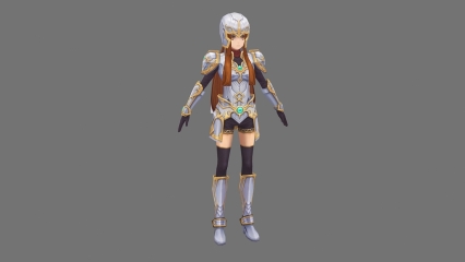 日韩风 战士 女 3D模型