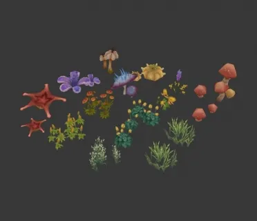 一堆植物