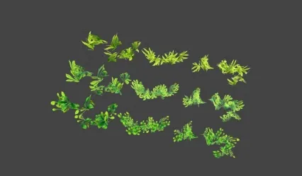 草 灌木 植物 3D模型