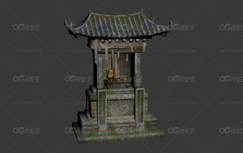 次时代 亭子 祭坛 建筑 3D模型-1