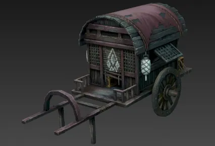 3D手绘马车