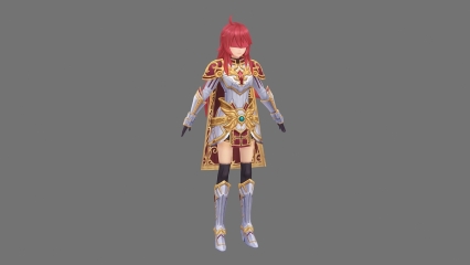 日韩风 骑士 女 3D模型