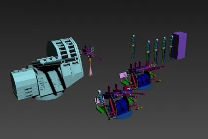 舰船炮台 3d模型