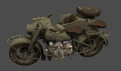 超写实 摩托车 3D模型