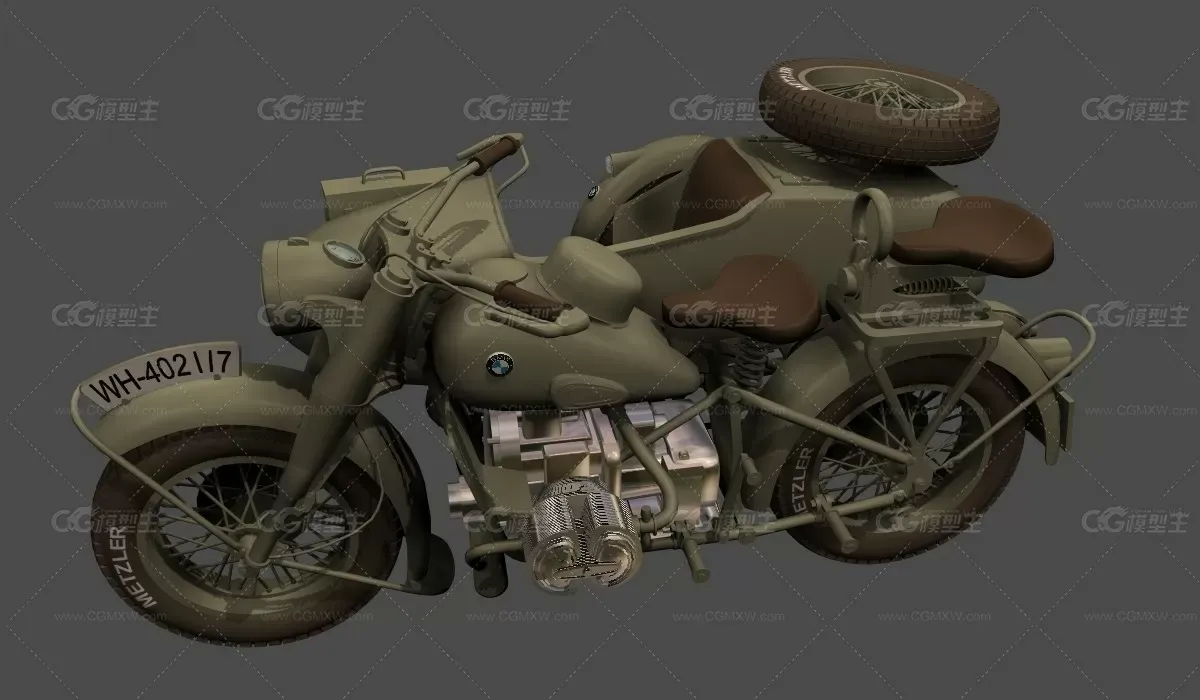 超写实 摩托车 3D模型-1