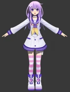 一个二次元动漫卡通女孩，山套衣服贴图