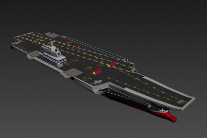 中国航母天津号 3D模型免费下载