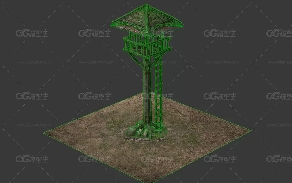哨塔3D模型-2