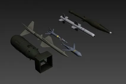各种导弹 3d模型