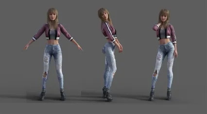 次时代 牛仔美女(限时5块） 3D模型