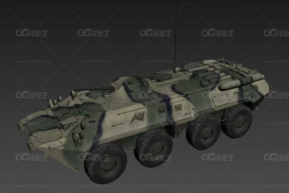 八轮武装装甲车 CG模型-1